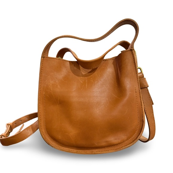 Madewell Handbags - Madewell Sydney Leather Crossbody Bag Burnished Caramel Convertible